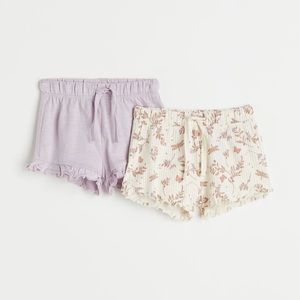 H&M baby girl shorts (2 pair)
